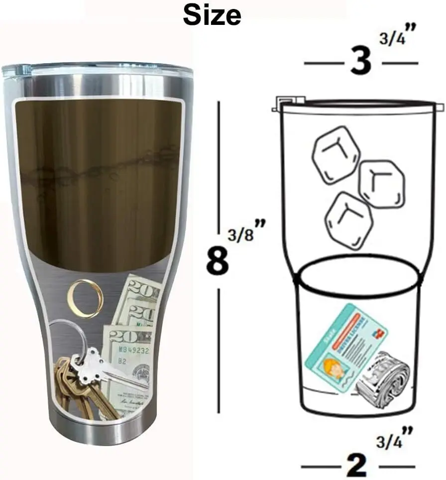 Sports Water Bottle Insulated - Kotak Aman Tersembunyi Penyimpanan Cangkir Kopi