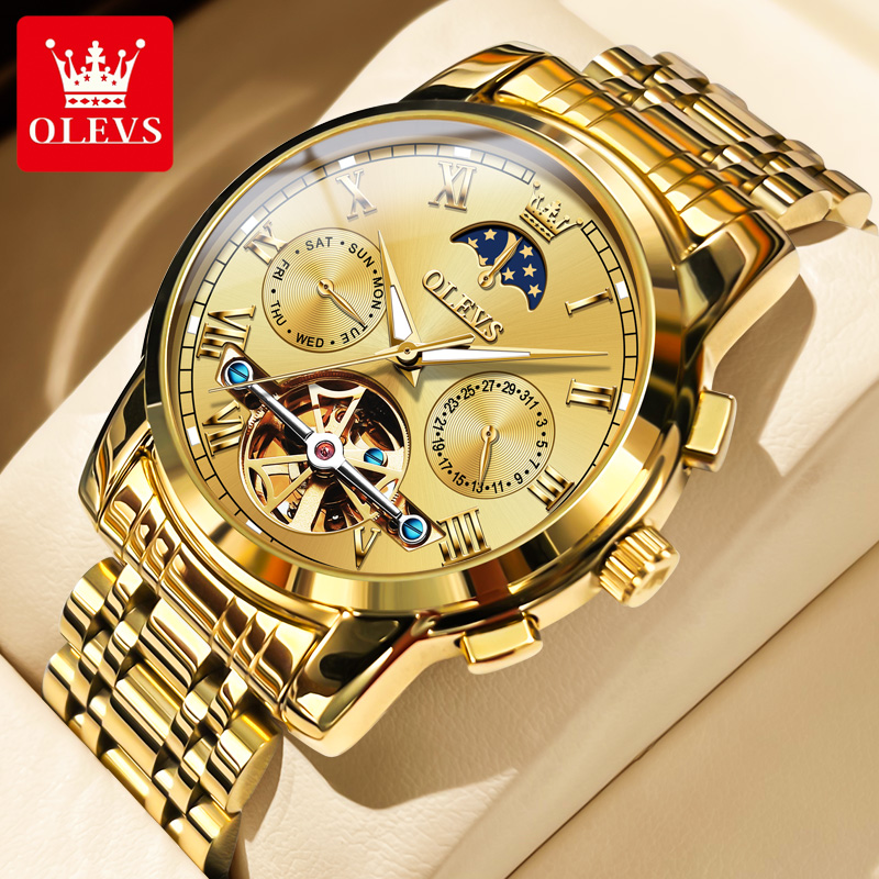 OLEVS 6617 Jam Tangan Mekanik  - Resistance Band ulasan dan harga