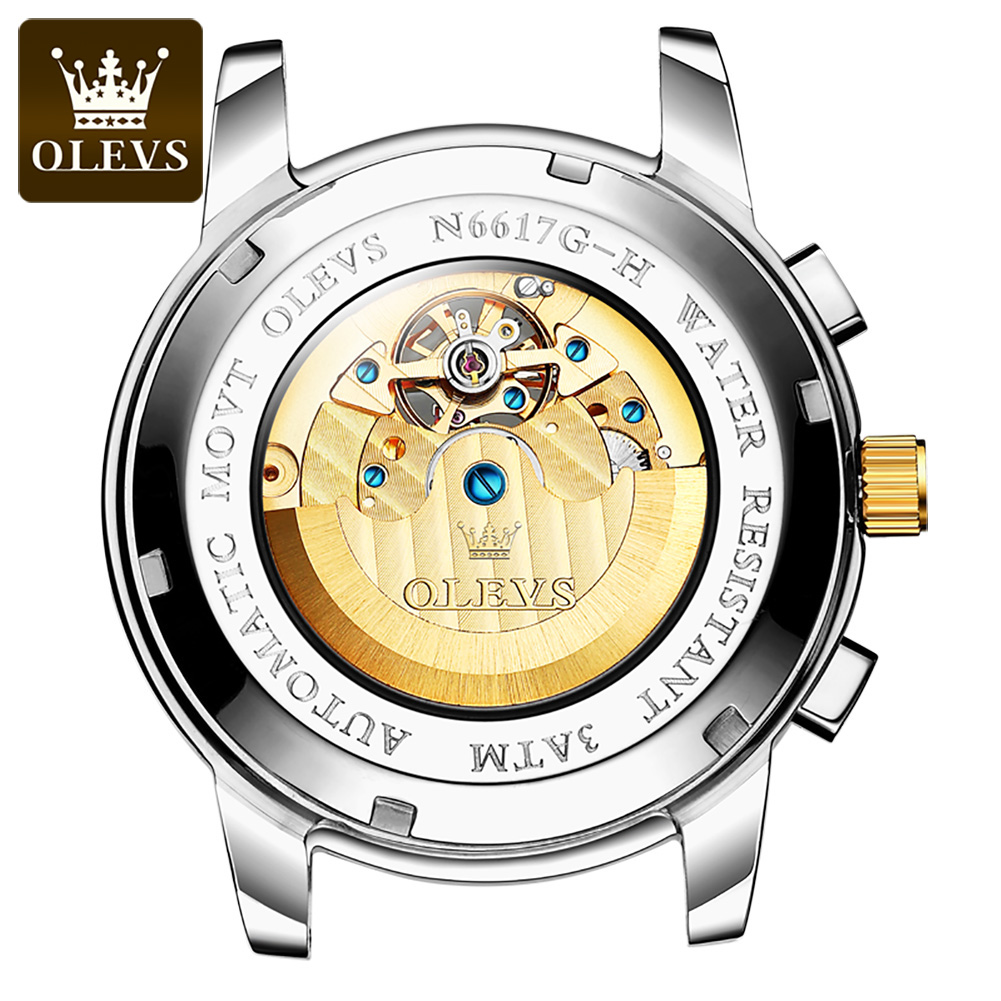 OLEVS 6617 Jam Tangan Mekanik  - Resistance Band ulasan dan harga