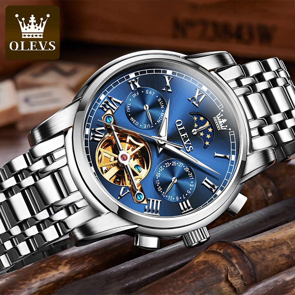 OLEVS 6617 Jam Tangan Mekanik  - Resistance Band ulasan dan harga
