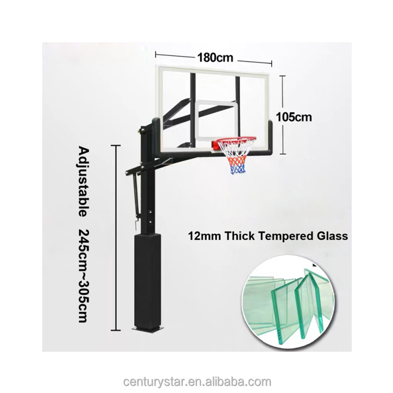 Papan Basket Kaca Tempered Ber - Basketball Hoop ulasan dan harga